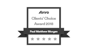 Avvo | Clients' Choice Award 2018 | Paul Matthew Morgan | 5 stars