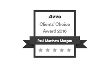 Avvo | Clients' Choice Award 2016 | Paul Matthew Morgan | 5 stars